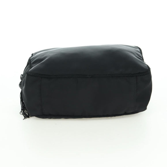 PRADA Fringe Hand Bag Nylon 2way Black BL0916 Auth am11097V