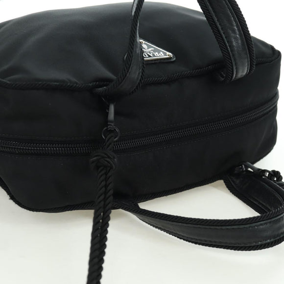 PRADA Fringe Hand Bag Nylon 2way Black BL0916 Auth am11097V