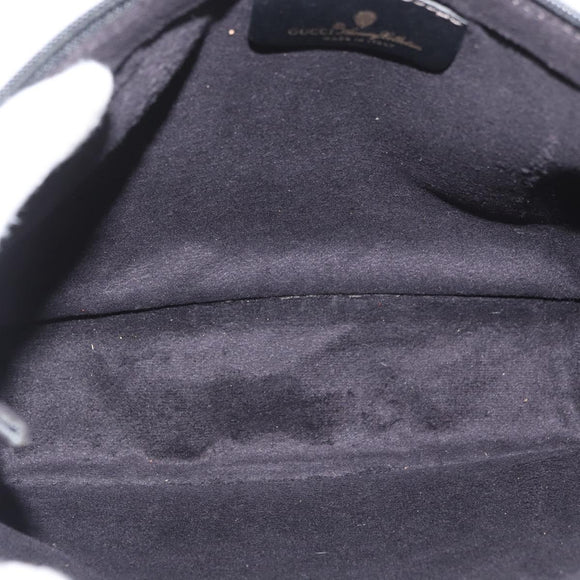 GUCCI GG Supreme Old Clutch Bag PVC Black Gold 97 01 029 Auth am11098