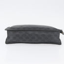 GUCCI GG Supreme Old Clutch Bag PVC Black Gold 97 01 029 Auth am11098-7