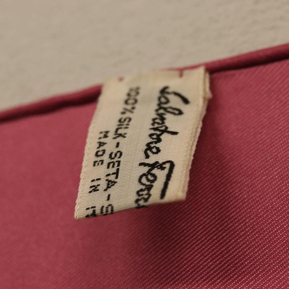 Salvatore Ferragamo Scarf Silk Pink Auth am11101A