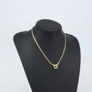 Christian Dior Rhinestone Necklace metal Gold Auth am11103A-14
