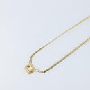 Christian Dior Rhinestone Necklace metal Gold Auth am11103A-4