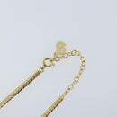 Christian Dior Rhinestone Necklace metal Gold Auth am11103A-7