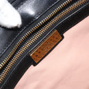 Chloe Punching Alice Hand Bag Leather Black Gold Auth am11108-19