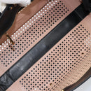 Chloe Punching Alice Hand Bag Leather Black Gold Auth am11108-11