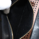 Chloe Punching Alice Hand Bag Leather Black Gold Auth am11108-23