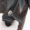 FENDI Zucchino Canvas Hand Tote Bag Black Brown Auth am11110A-9