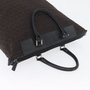 FENDI Zucchino Canvas Hand Tote Bag Black Brown Auth am11110A-6