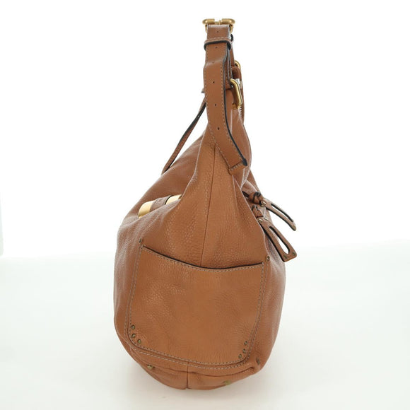 Chloe Paddington Shoulder Bag Leather 2way Brown Gold Silver Auth am11115V