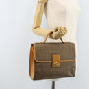 GUCCI Hand Bag Canvas Leather Beige Gold Auth am11117-27