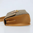 GUCCI Hand Bag Canvas Leather Beige Gold Auth am11117-4
