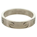CARTIER Love Ring Ring 750 White Gold Auth am11120SM-1