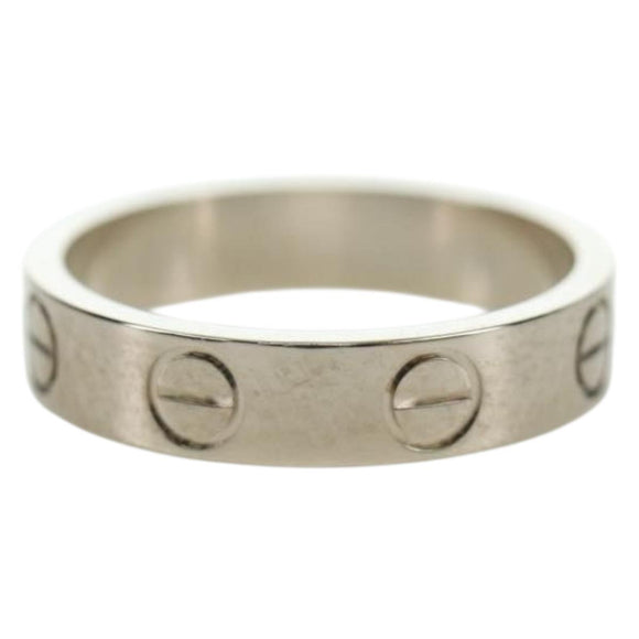 CARTIER Love Ring Ring 750 White Gold Auth am11120SM
