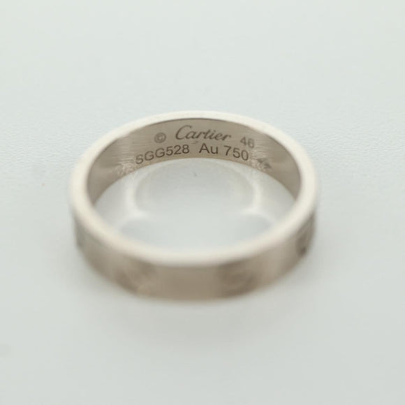 CARTIER Love Ring Ring 750 White Gold Auth am11120SM