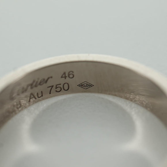 CARTIER Love Ring Ring 750 White Gold Auth am11120SM