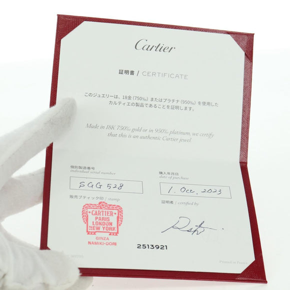 CARTIER Love Ring Ring 750 White Gold Auth am11120SM