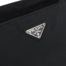 PRADA Tote Bag Nylon Black Silver Auth am11121-17