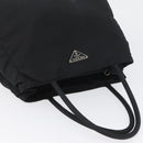 PRADA Tote Bag Nylon Black Silver Auth am11121-6