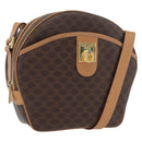CELINE Macadam Canvas Shoulder Bag PVC Leather Brown Gold Auth am11126A-1