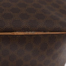 CELINE Macadam Canvas Shoulder Bag PVC Leather Brown Gold Auth am11126A-6