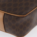 CELINE Macadam Canvas Shoulder Bag PVC Leather Brown Gold Auth am11126A-9