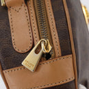CELINE Macadam Canvas Shoulder Bag PVC Leather Brown Gold Auth am11126A-18