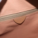 CELINE Macadam Canvas Shoulder Bag PVC Leather Brown Gold Auth am11126A-20