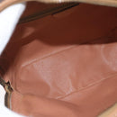 CELINE Macadam Canvas Shoulder Bag PVC Leather Brown Gold Auth am11126A-10