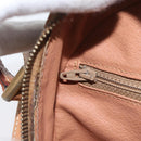 CELINE Macadam Canvas Shoulder Bag PVC Leather Brown Gold Auth am11126A-23
