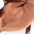 CELINE Macadam Canvas Shoulder Bag PVC Leather Brown Gold Auth am11126A-24
