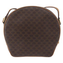 CELINE Macadam Canvas Shoulder Bag PVC Leather Brown Gold Auth am11126A-2