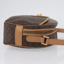 CELINE Macadam Canvas Shoulder Bag PVC Leather Brown Gold Auth am11126A-3