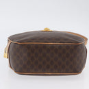 CELINE Macadam Canvas Shoulder Bag PVC Leather Brown Gold Auth am11126A-5
