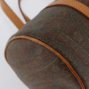 ETRO Paisley Papillon Hand Bag PVC Bordeaux Auth am11132-9