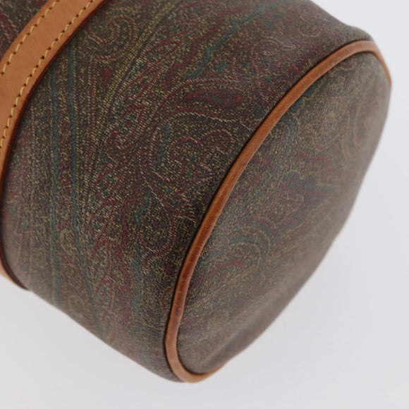 ETRO Paisley Papillon Hand Bag PVC Bordeaux Auth am11132