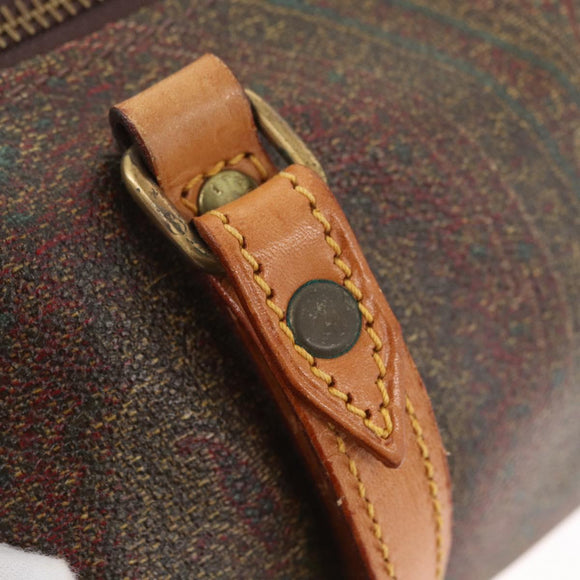 ETRO Paisley Papillon Hand Bag PVC Bordeaux Auth am11132