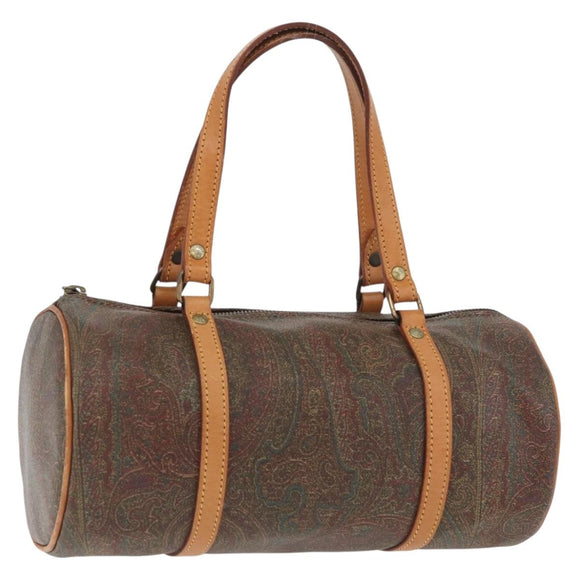 ETRO Paisley Papillon Hand Bag PVC Bordeaux Auth am11132