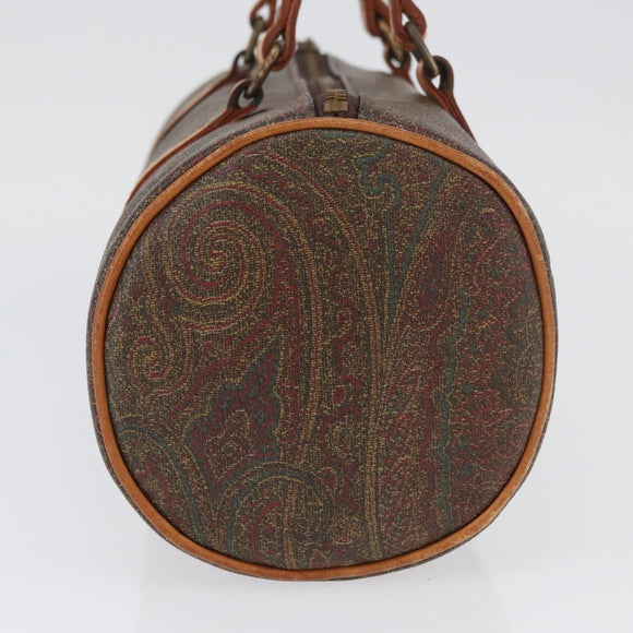 ETRO Paisley Papillon Hand Bag PVC Bordeaux Auth am11132