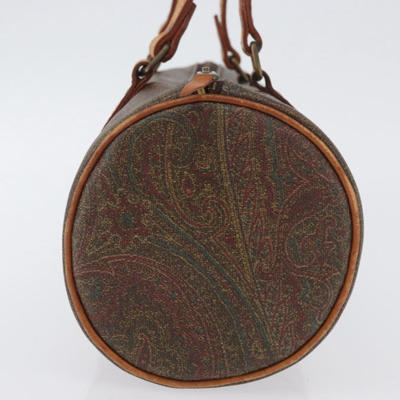 ETRO Paisley Papillon Hand Bag PVC Bordeaux Auth am11132