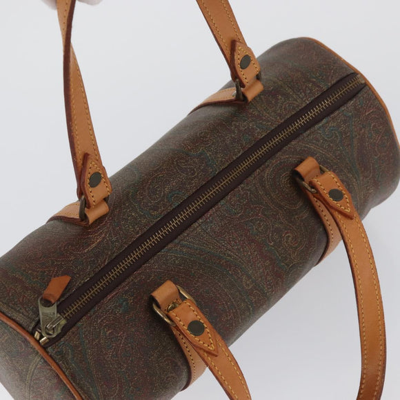 ETRO Paisley Papillon Hand Bag PVC Bordeaux Auth am11132