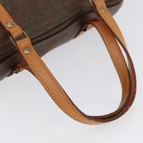 ETRO Paisley Papillon Hand Bag PVC Bordeaux Auth am11132