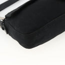 FENDI Mamma Baguette Shoulder Bag Nylon Black Silver Auth am11133-14