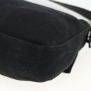 FENDI Mamma Baguette Shoulder Bag Nylon Black Silver Auth am11133-15