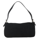FENDI Mamma Baguette Shoulder Bag Nylon Black Silver Auth am11133-2