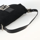 FENDI Mamma Baguette Shoulder Bag Nylon Black Silver Auth am11133-7