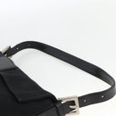 FENDI Mamma Baguette Shoulder Bag Nylon Black Silver Auth am11133-8