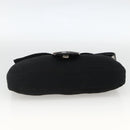 FENDI Mamma Baguette Shoulder Bag Nylon Black Silver Auth am11133-5