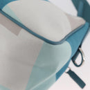 BALLY Shoulder Bag Canvas Baby Blue Silver Auth am11137A-17