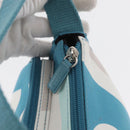 BALLY Shoulder Bag Canvas Baby Blue Silver Auth am11137A-19